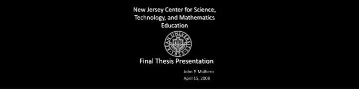 new jersey center for science technology and mathematics education