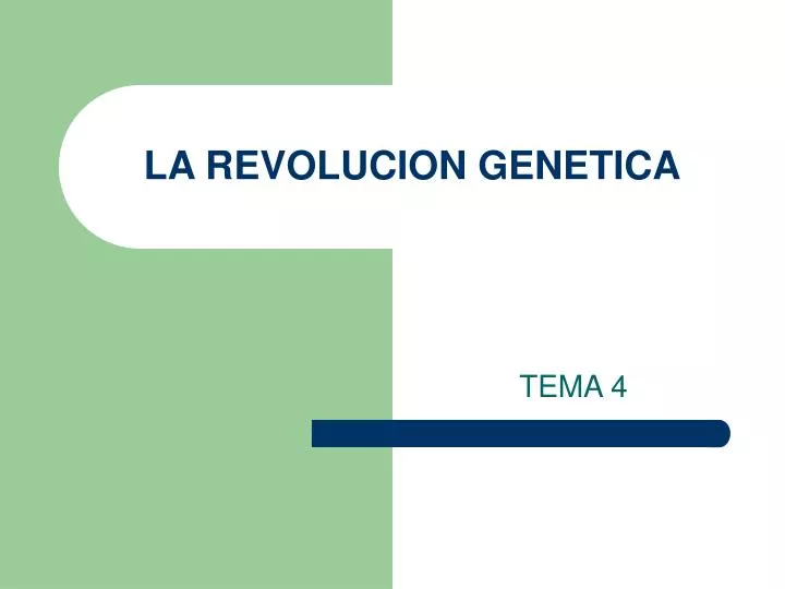 la revolucion genetica