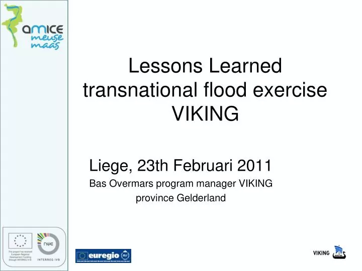 lessons learned transnational flood exercise viking
