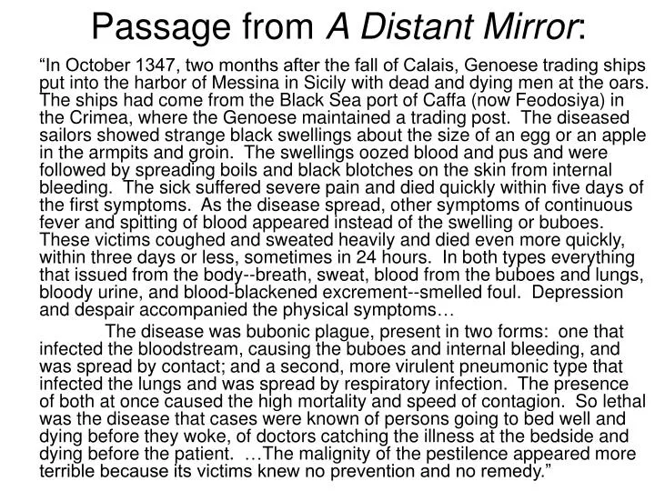 passage from a distant mirror