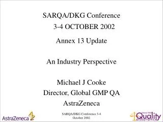 SARQA/DKG Conference 3-4 OCTOBER 2002