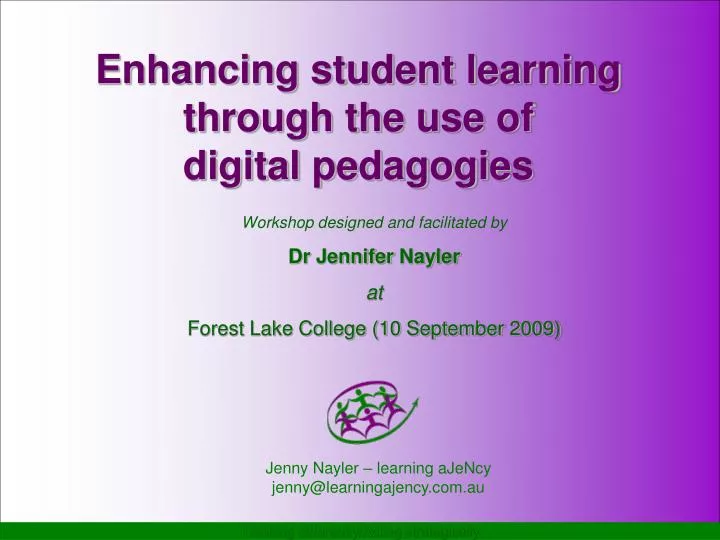 enhancing student learning through the use of digital pedagogies