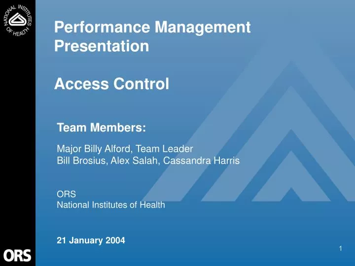 performance management presentation access control