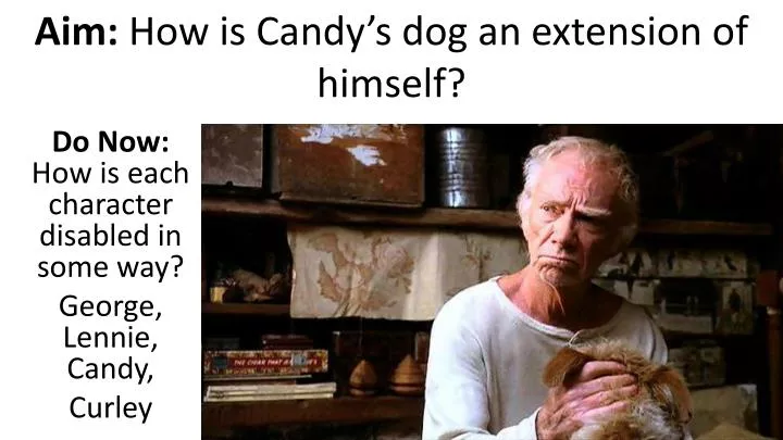 aim how is candy s dog an extension of himself