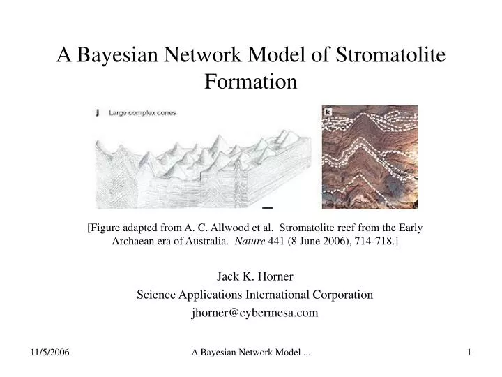 a bayesian network model of stromatolite formation