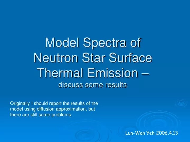 model spectra of neutron star surface thermal emission discuss some results