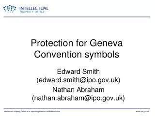 Protection for Geneva Convention symbols