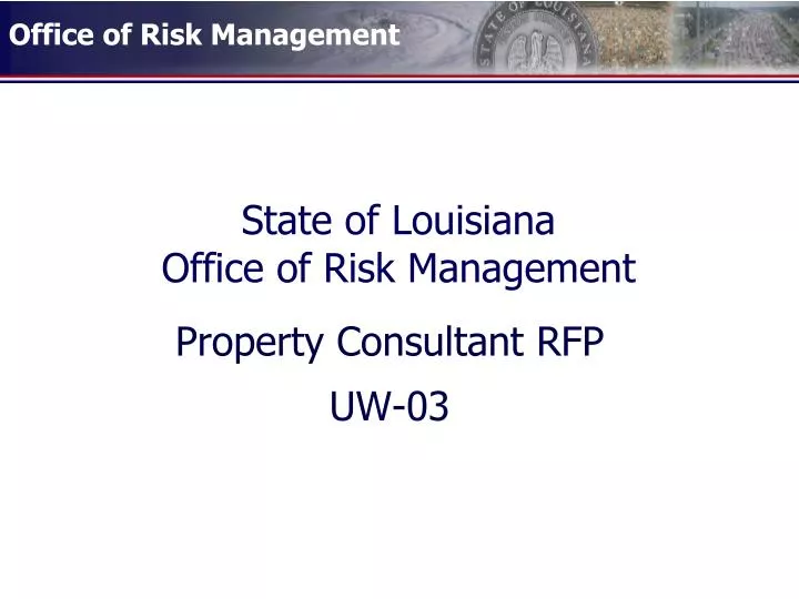 state of louisiana office of risk management