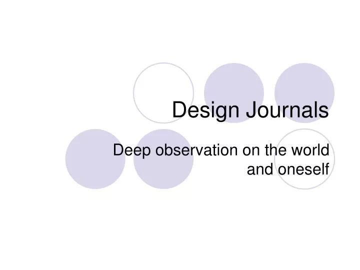 design journals