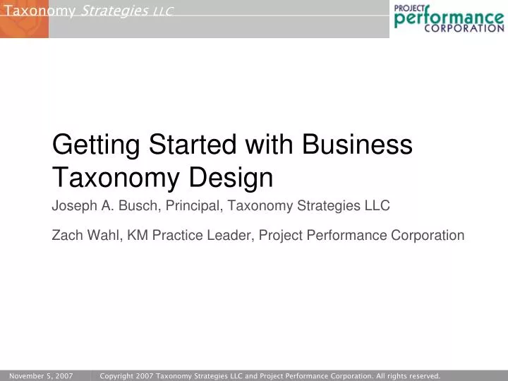 getting started with business taxonomy design