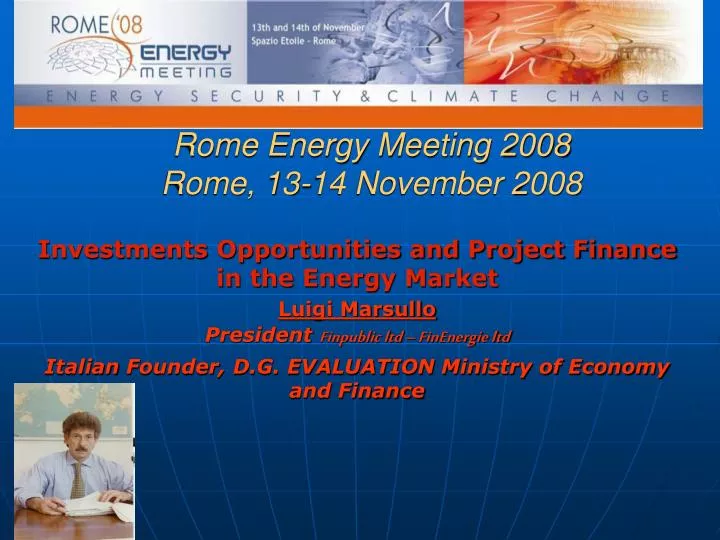 rome energy meeting 2008 rome 13 14 november 2008