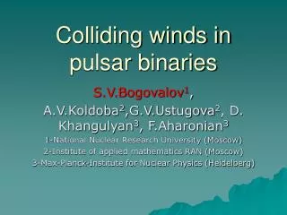 Colliding winds in pulsar binaries