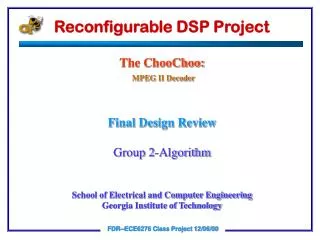 Reconfigurable DSP Project