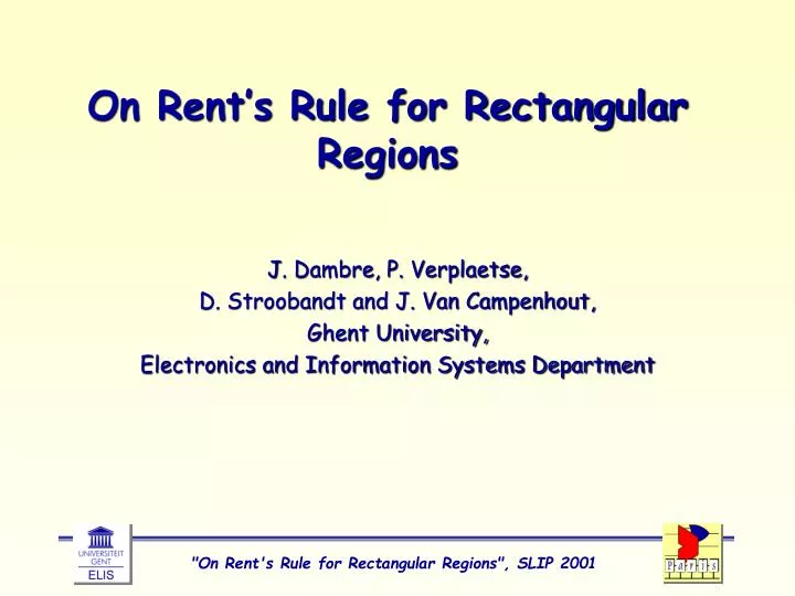 on rent s rule for rectangular regions