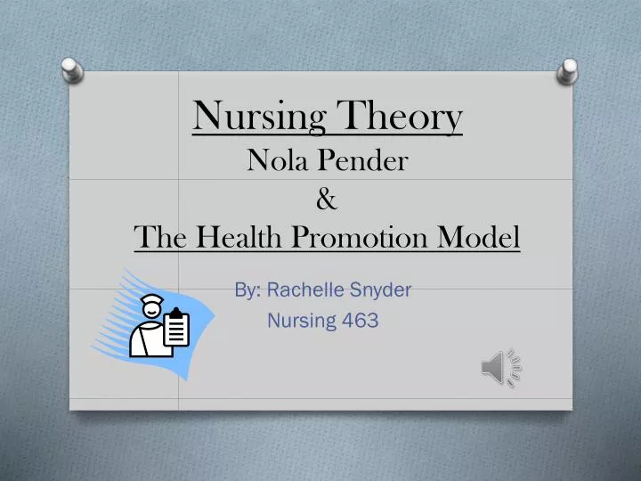 nursing theory nola pender the health promotion model