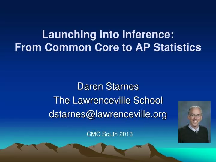 launching into inference from common core to ap statistics