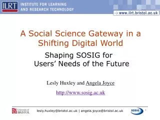 A Social Science Gateway in a Shifting Digital World
