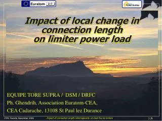 Impact of local change in connection length on limiter power load