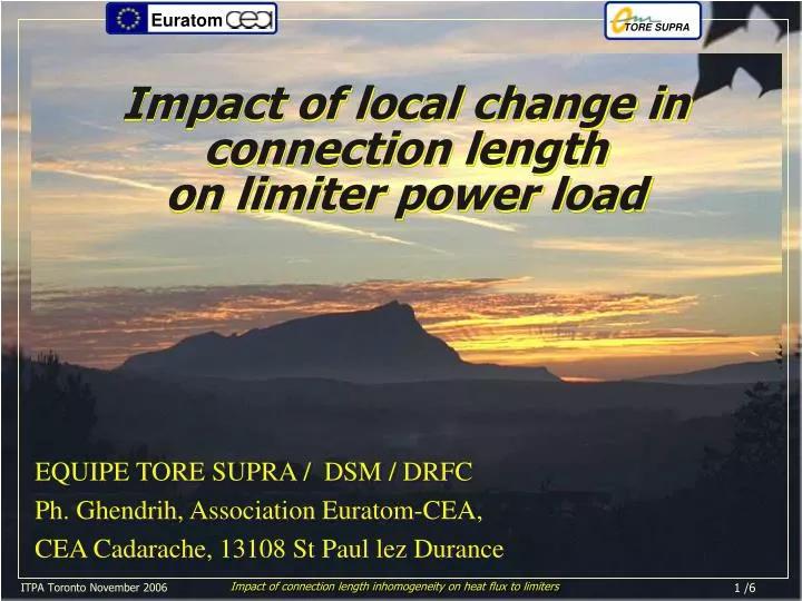 impact of local change in connection length on limiter power load