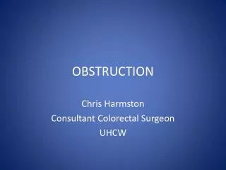 OBSTRUCTION