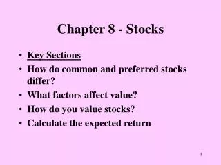 Chapter 8 - Stocks
