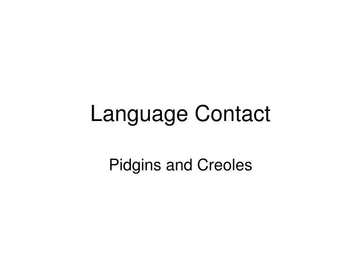 language contact