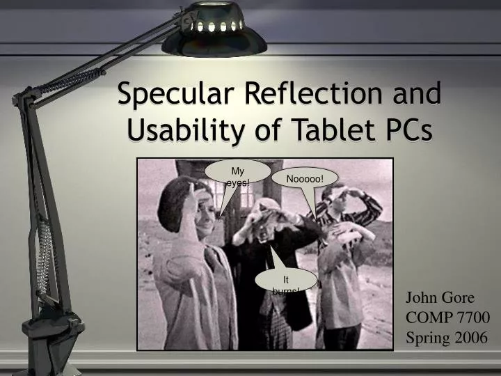 specular reflection and usability of tablet pcs