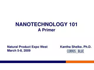 nanotechnology 101 a primer