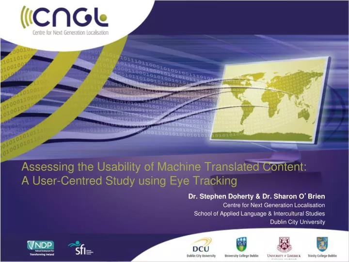 assessing the usability of machine translated content a user centred study using eye tracking