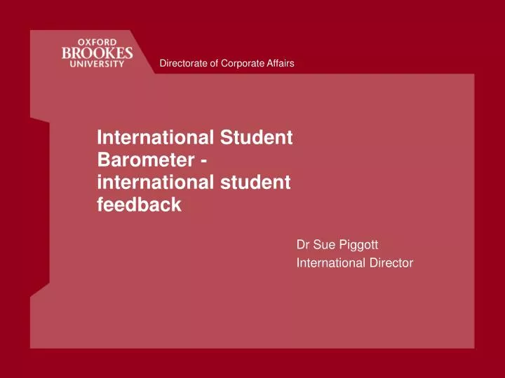 international student barometer international student feedback