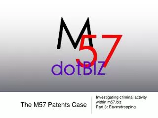 The M57 Patents Case