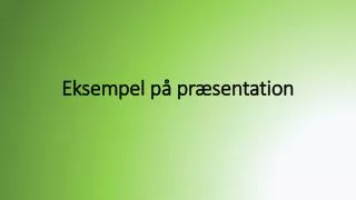 eksempel p pr sentation