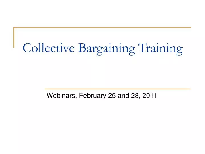 collective bargaining training