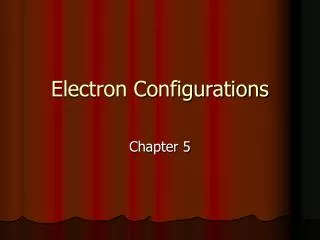 Electron Configurations