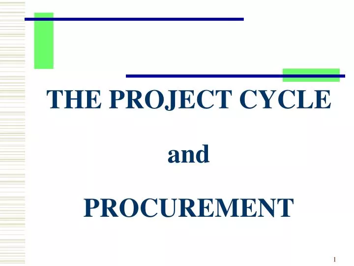the project cycle and procurement