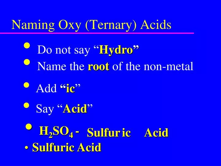 naming oxy ternary acids