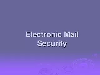 electronic mail security