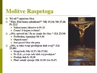 molitve raspetoga