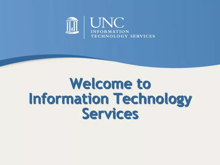 welcome to information technology services
