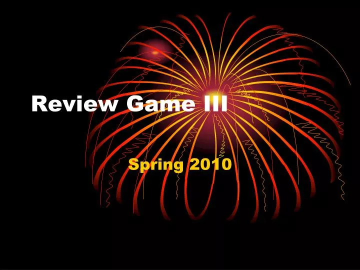 review game iii