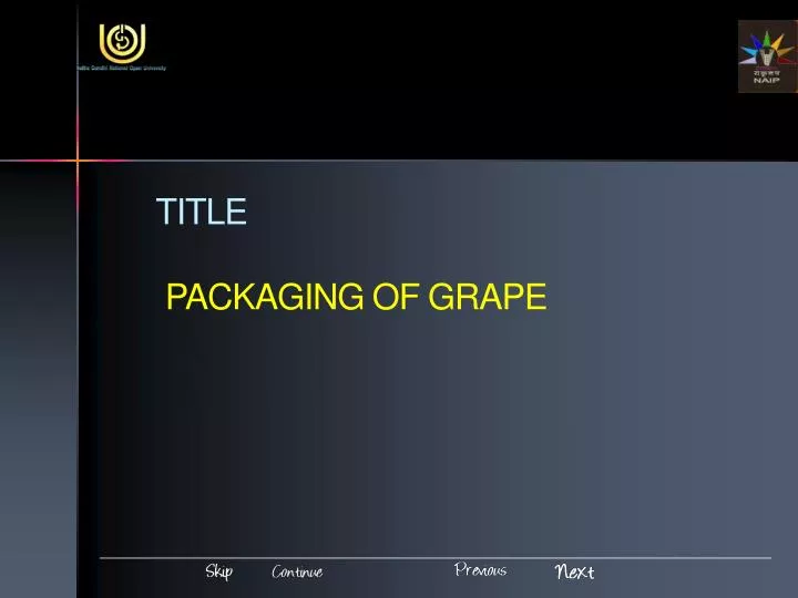 title packaging of grape