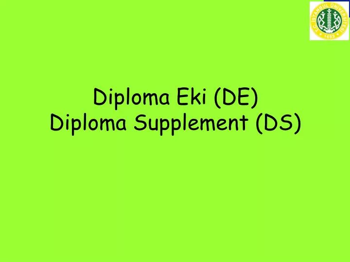 diploma eki de diploma supplement ds