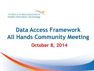 Data Access Framework All Hands Community Meeting