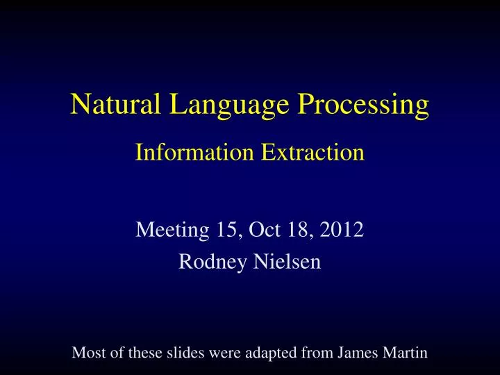 natural language processing information extraction