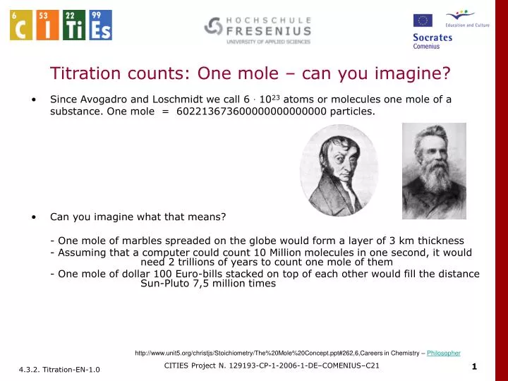 titration counts one mole can you imagine