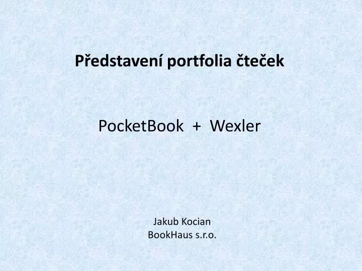 p edstaven portfolia te ek pocketbook wexler