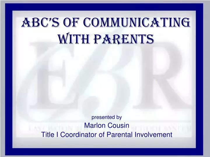abc s of communicating with parents