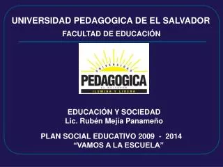 UNIVERSIDAD PEDAGOGICA DE EL SALVADOR