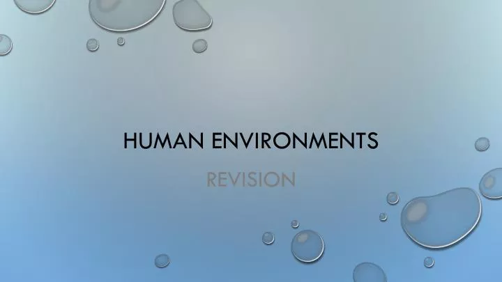 human environments