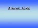 Alkanoic Acids - slide 1
